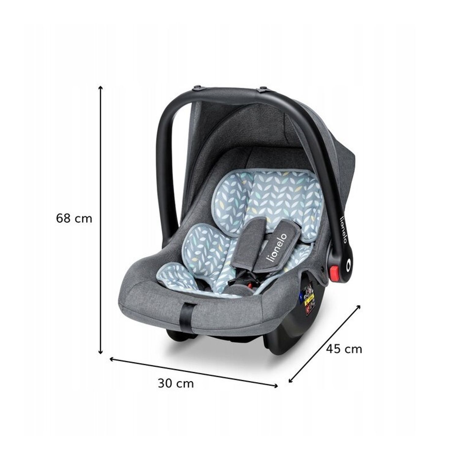 Lionelo - Scaun auto Noa Plus Scandi, 0-13 Kg, Gri fotografia produsului View 2 L