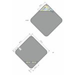Qmini - Prosop din bambus cu gluga , 85x85 cm, Clouds Grey fotografia produsului View 3 S