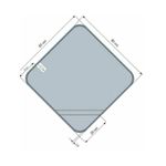 Qmini - Prosop din bambus cu gluga cu urechi, 85x85 cm, Rabbit Mint fotografia produsului View 4 S