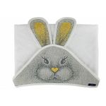 Qmini - Prosop din bambus cu gluga cu urechi, 85x85 cm, Rabbit Yellow fotografia produsului