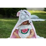 Qmini - Prosop din bambus cu gluga cu urechi, 85x85 cm, Rabbit Yellow fotografia produsului View 6 S