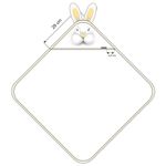 Qmini - Prosop din bambus cu gluga cu urechi, 85x85 cm, Rabbit Yellow fotografia produsului View 3 S