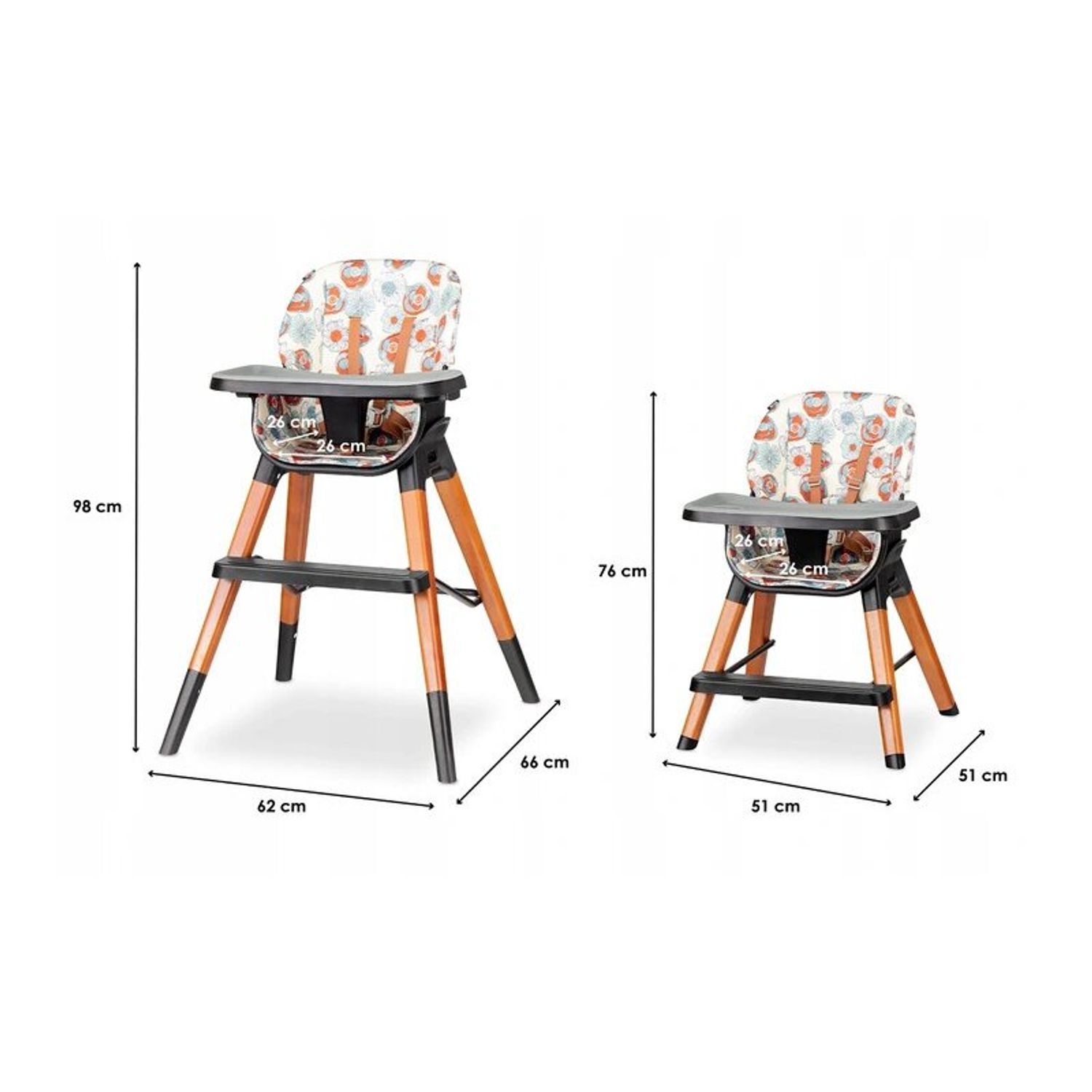 Lionelo - Scaun de masa Reglabil Mona Flower, Multicolor fotografia produsului View 2 L