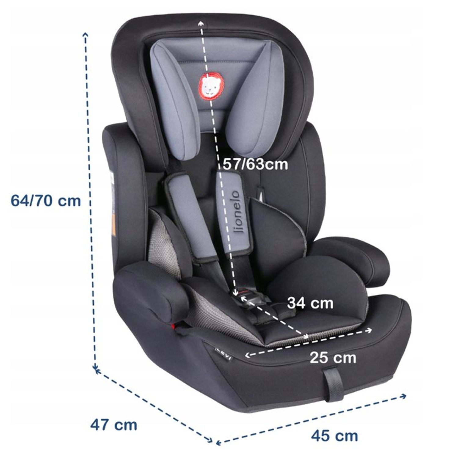 Lionelo - Scaun auto copii 9-36 Kg Levi Plus Black fotografia produsului View 2 L