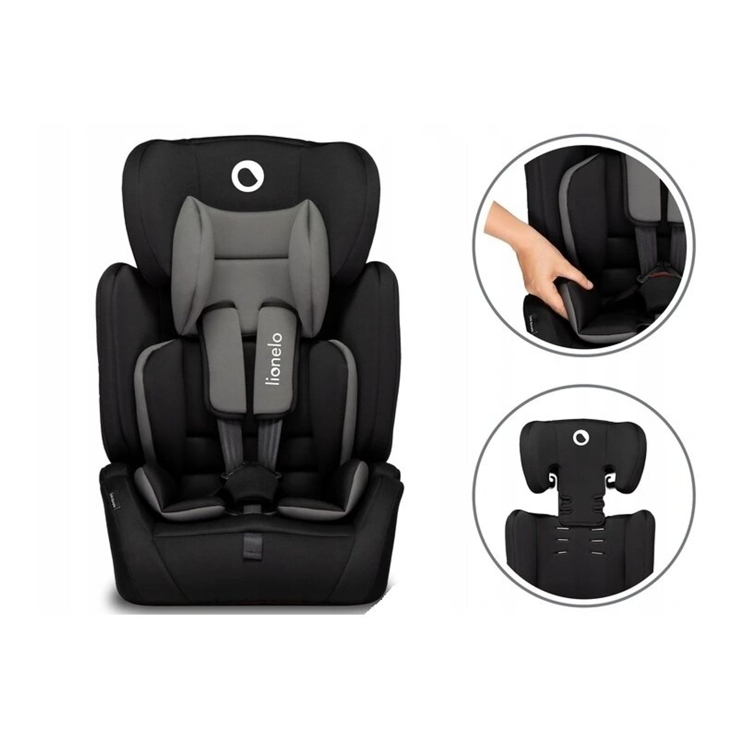 Lionelo - Scaun auto Levi Simple, 9-36 Kg, Negru fotografia produsului View 5 L