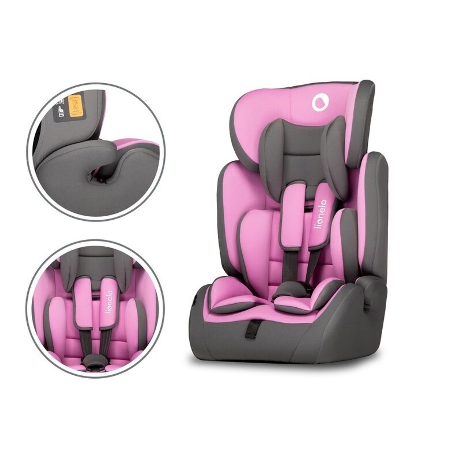 Lionelo - Scaun auto Levi Simple Candy, 9-36 Kg, Roz fotografia produsului View 7 L