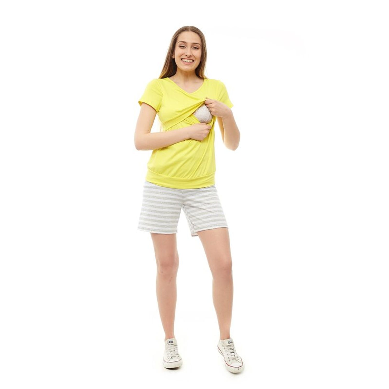 Qmini - Pijama de alaptat, L/XL, Mint fotografia produsului View 2 L