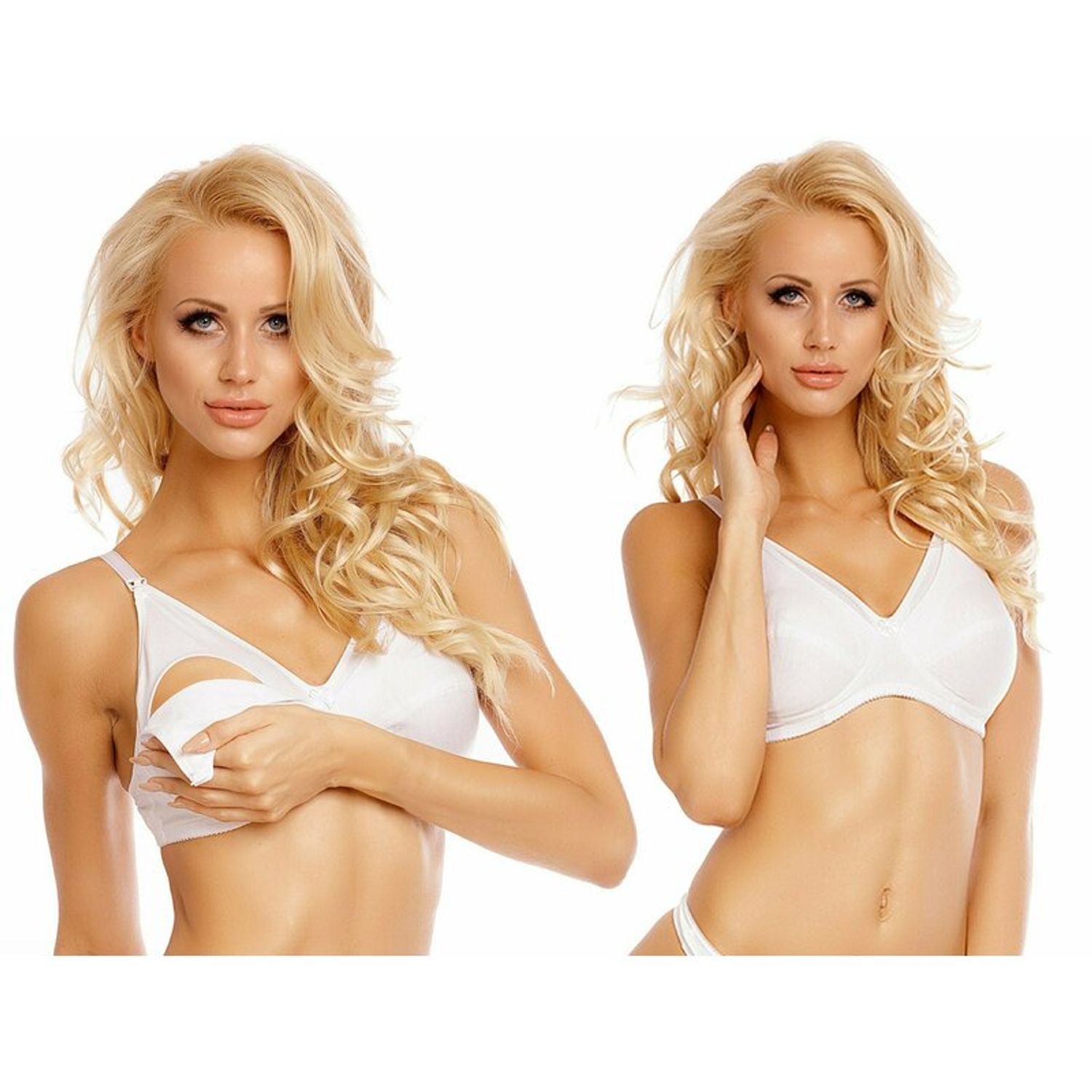 Qmini - Sutien pentru alaptat, 80B, Alb fotografia produsului View 3 L