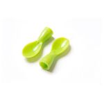 Petite&Mars - Set 2 lingurite cu infiletare pentru pungile Papoo Verde fotografia produsului