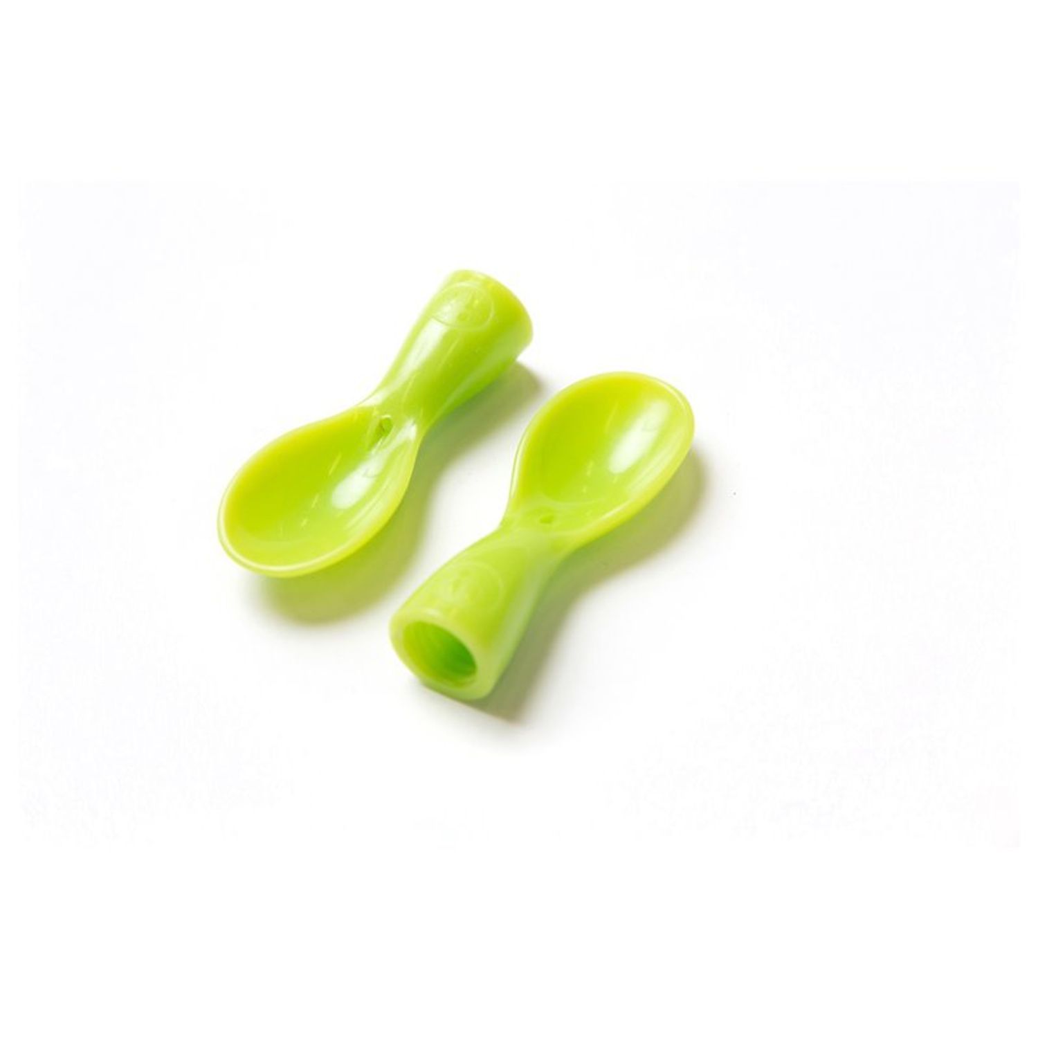 Petite&Mars - Set 2 lingurite cu infiletare pentru pungile Papoo Verde fotografia produsului