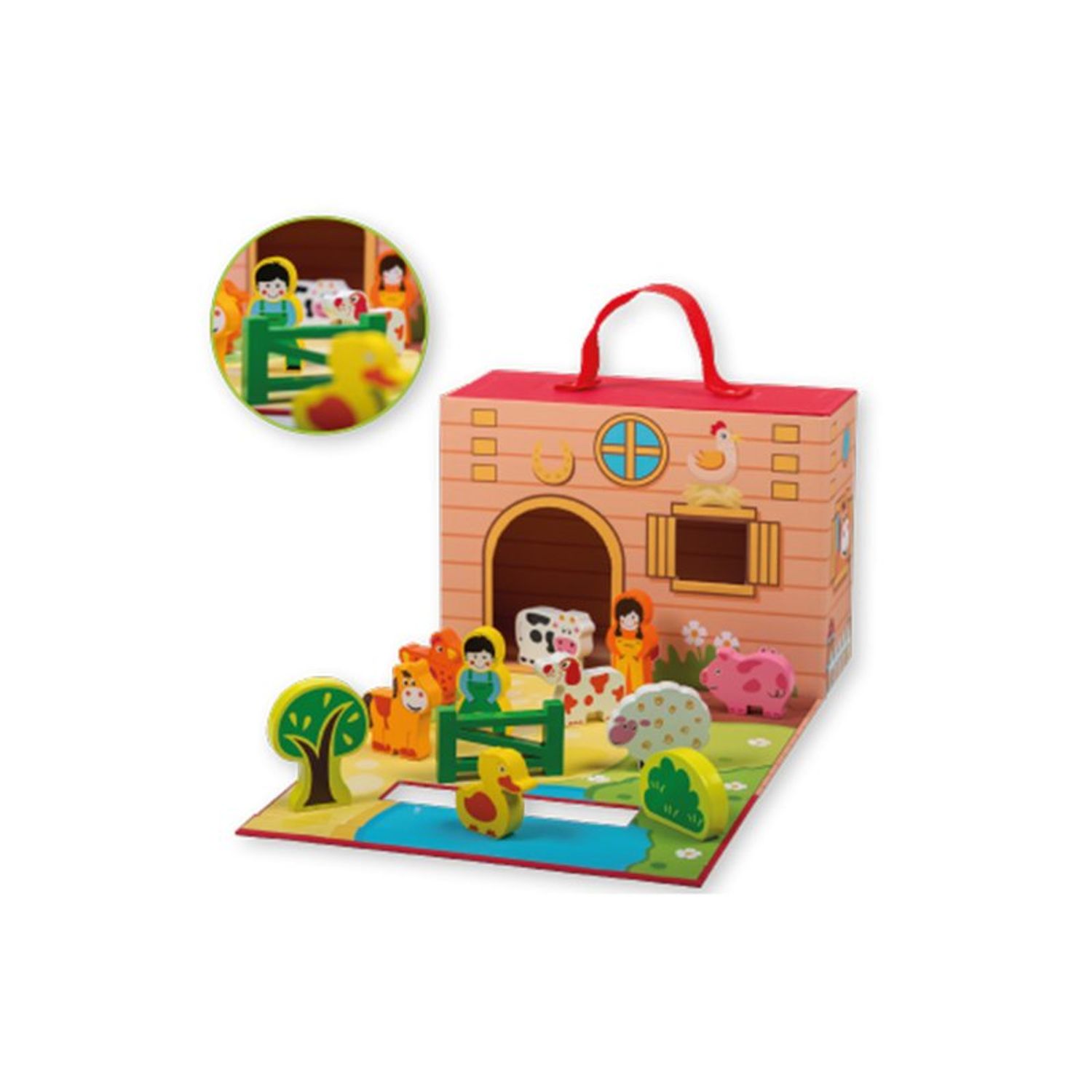 Joueco - Puzzle 3D Ferma 13 piese fotografia produsului View 2 L
