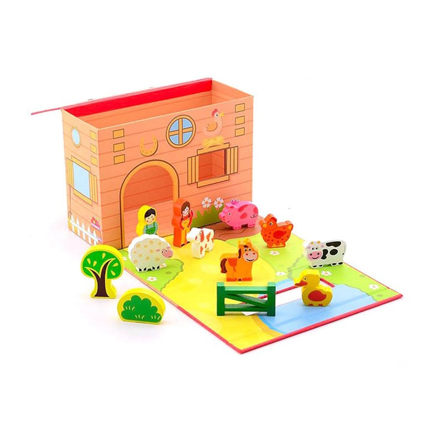 Joueco - Puzzle 3D Ferma 13 piese fotografia produsului