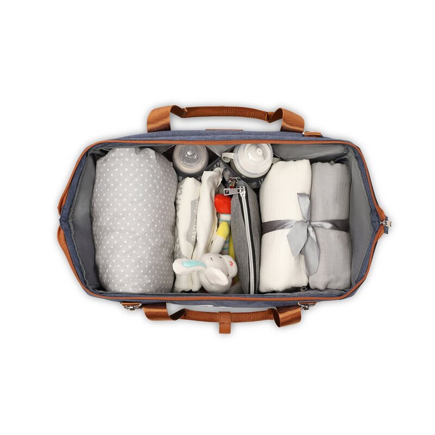 Lionelo - Geanta pentru mamici Ida Cu multiple compartimente, Albastru fotografia produsului View 3 L