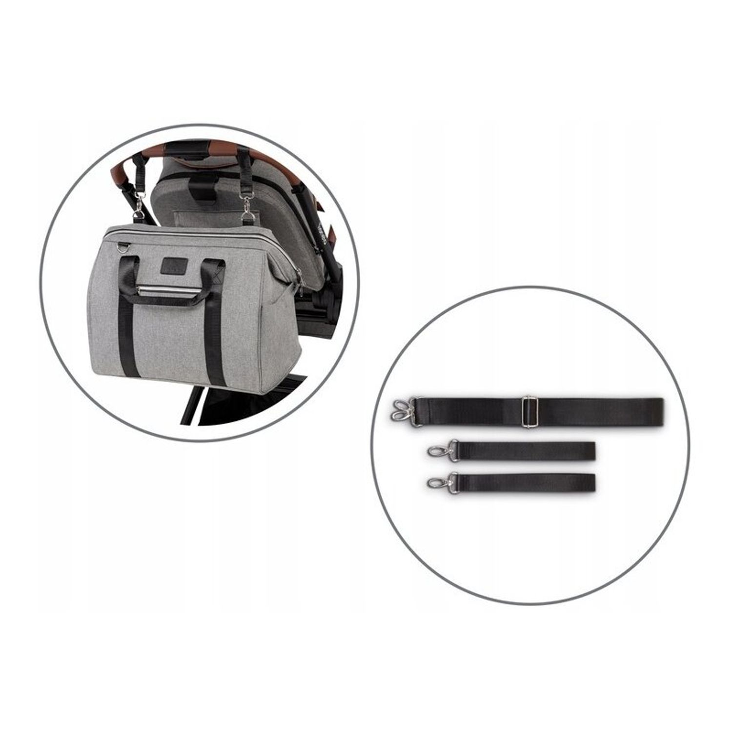 Lionelo - Geanta pentru mamici Ida Cu multiple compartimente, Gri fotografia produsului View 14 L