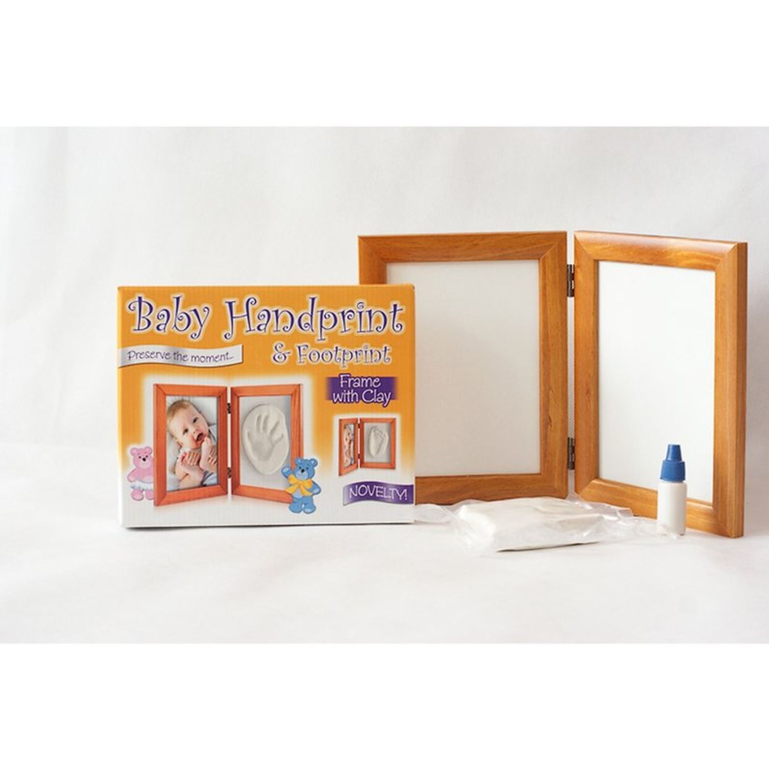 Baby HandPrint - Memory Frame White fotografia produsului View 3 L
