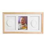 Baby HandPrint - Double Memory Frame Natur fotografia produsului