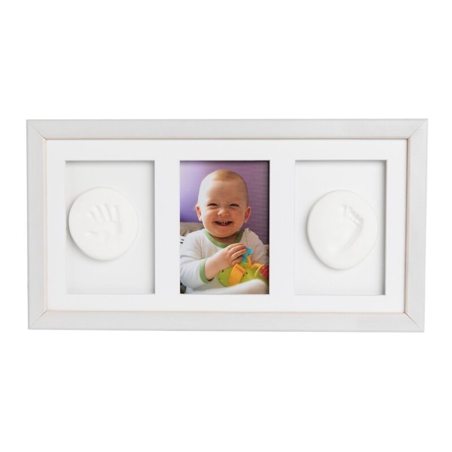 Baby HandPrint - Double Memory Frame White fotografia produsului