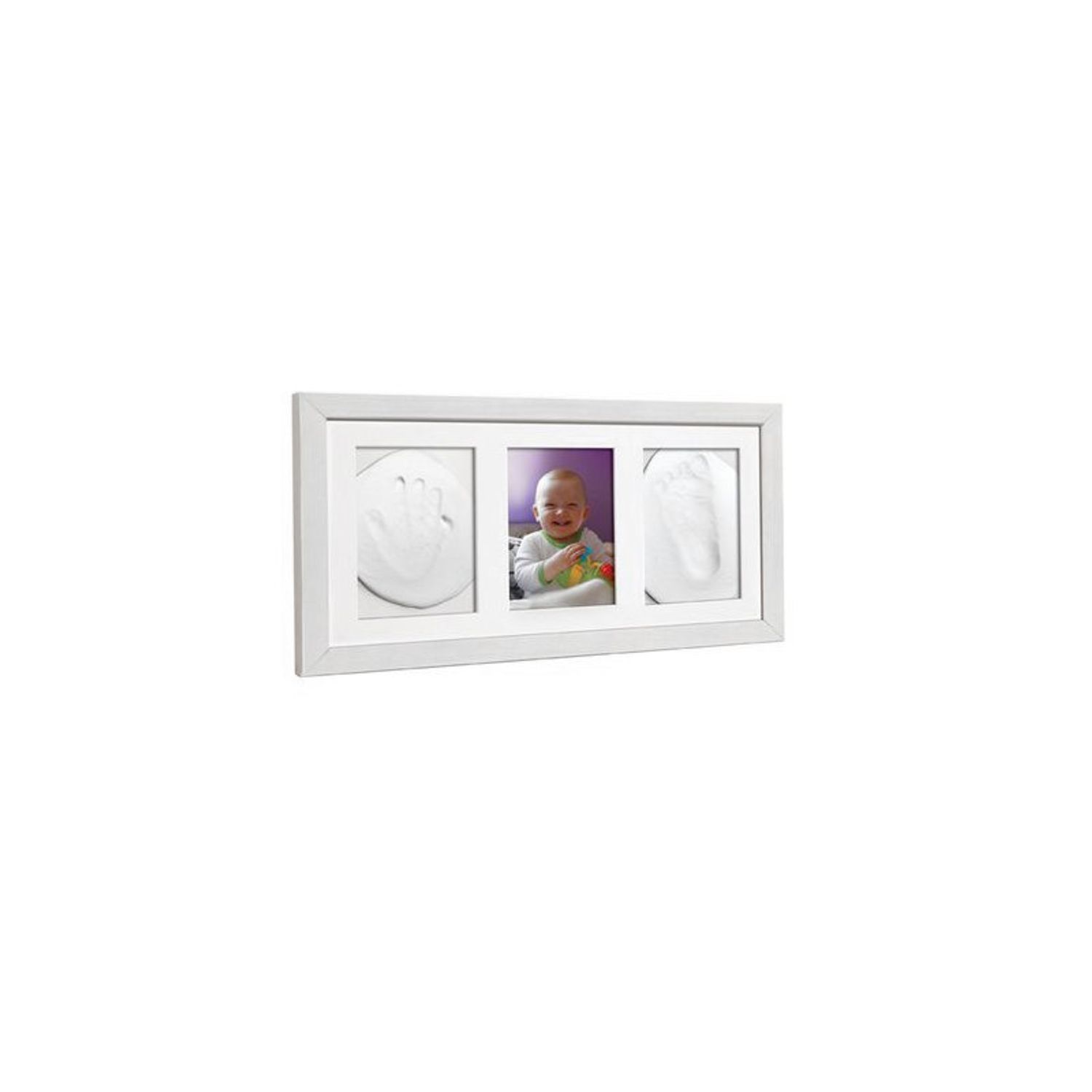 Baby HandPrint - Double Memory Frame White fotografia produsului View 2 L