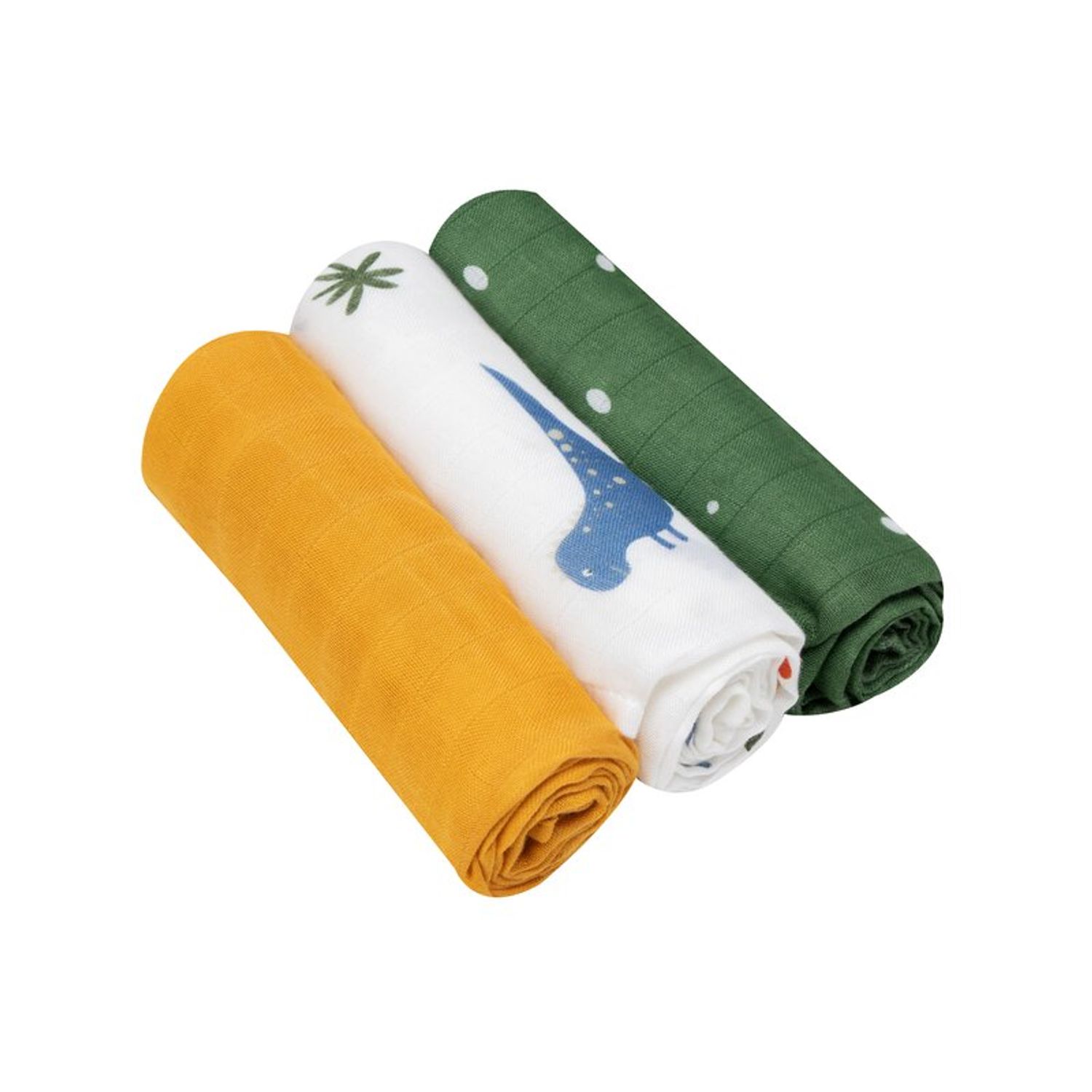 Lionelo - Set 3 scutece multifunctionale Dino, Din Bambus, 70x70 cm, Multicolor fotografia produsului View 4 L