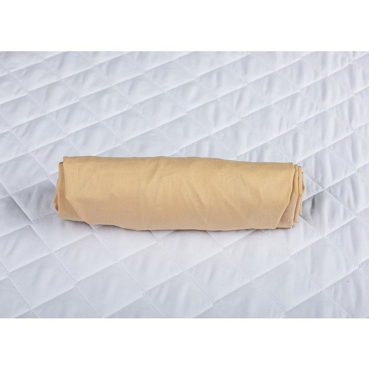 BabyNeeds - Cearceaf cu elastic 140x70 cm, Cappuccino fotografia produsului