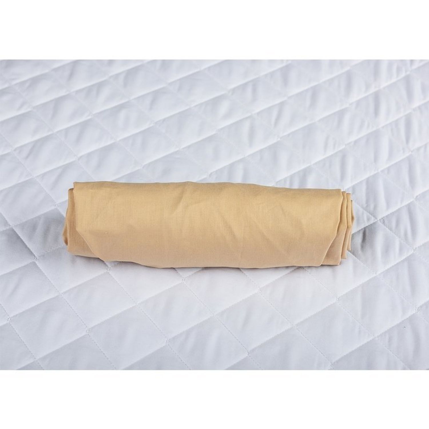 BabyNeeds - Cearceaf cu elastic 120x60 cm, Cappuccino fotografia produsului