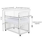 BabyNeeds - Patut evolutiv Dalia, cu roti, 90x50 cm, Alb fotografia produsului View 3 S