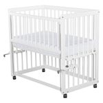 BabyNeeds - Patut evolutiv Dalia, cu roti, 90x50 cm, Alb fotografia produsului View 9 S