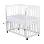 BabyNeeds - Patut evolutiv Dalia, cu roti, 90x50 cm, Alb fotografia produsului View 8 S