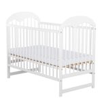 BabyNeeds - Patut din lemn Oskar 120x60 cm, Alb fotografia produsului