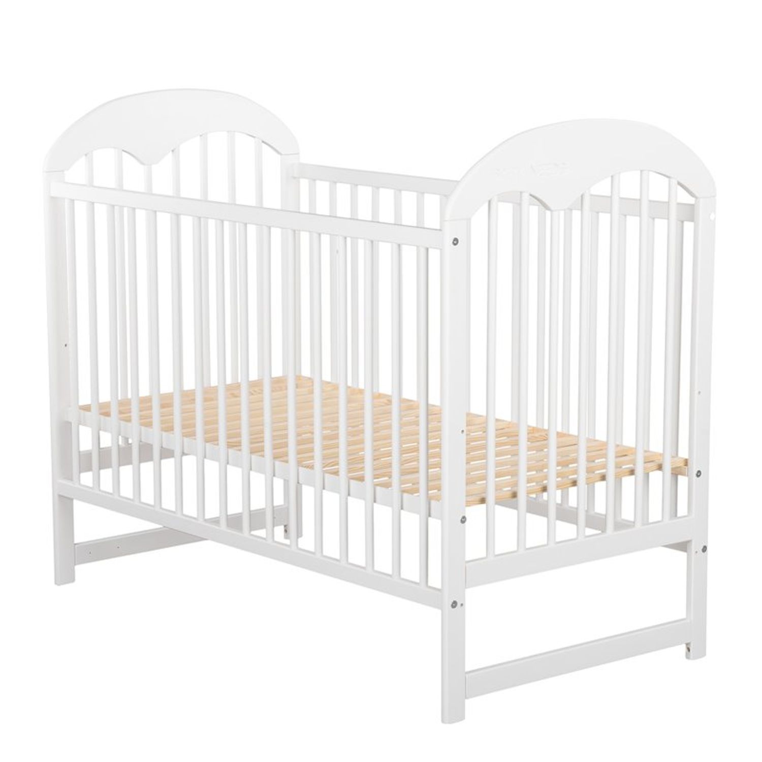 BabyNeeds - Patut din lemn Oskar 120x60 cm, Alb fotografia produsului View 2 L