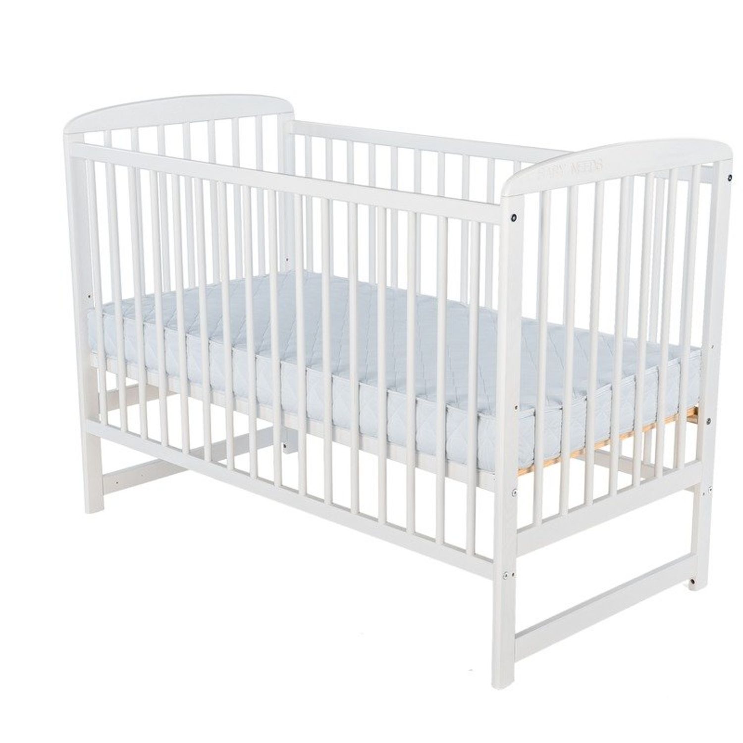 BabyNeeds - Patut din lemn Ola 120x60 cm, Alb fotografia produsului