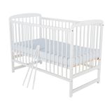 BabyNeeds - Patut din lemn Ola 120x60 cm, Alb fotografia produsului View 2 S