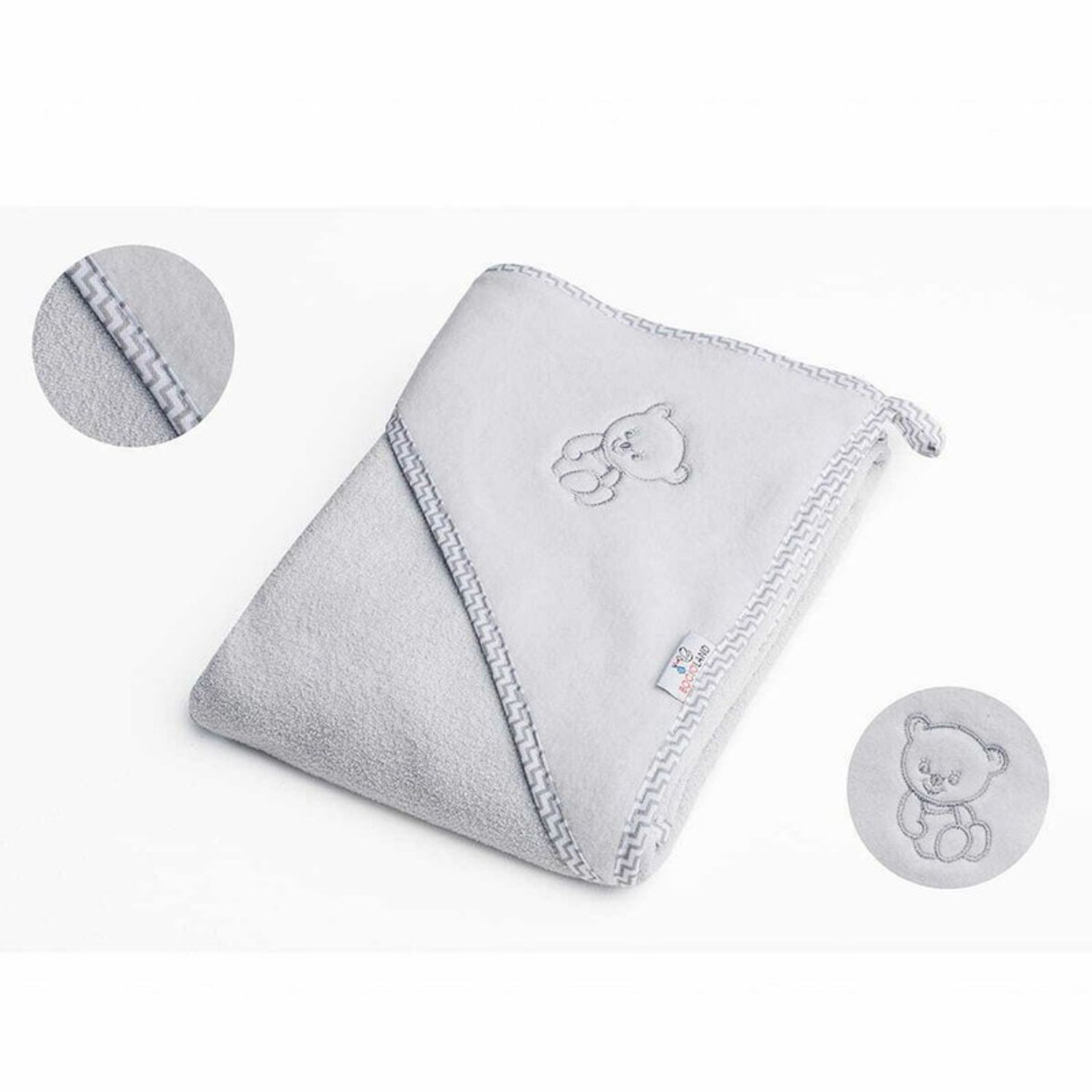 Qmini - Prosop cu gluga, 80x80 cm, Grey fotografia produsului