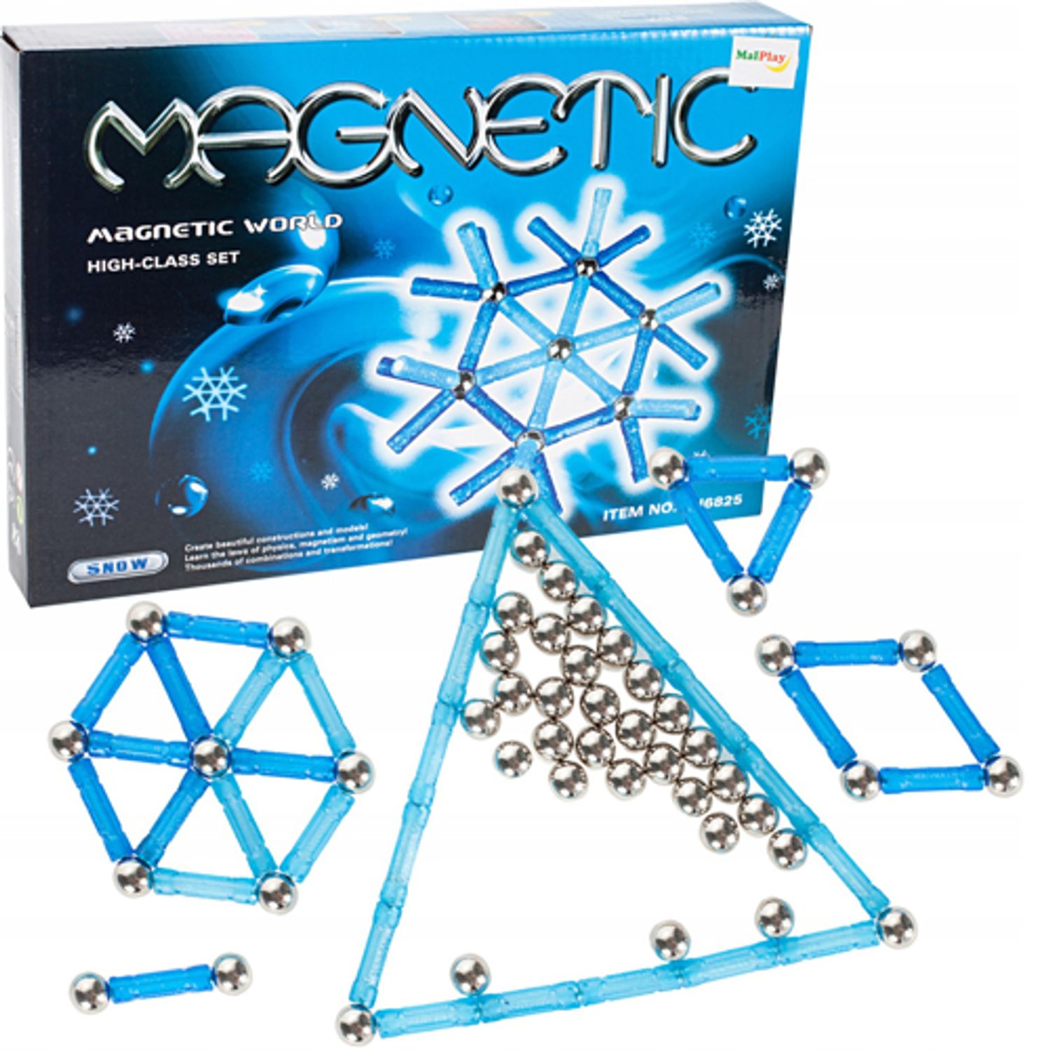 Puzzle magnetic MAG 84 piese, Malplay 101528 fotografia produsului