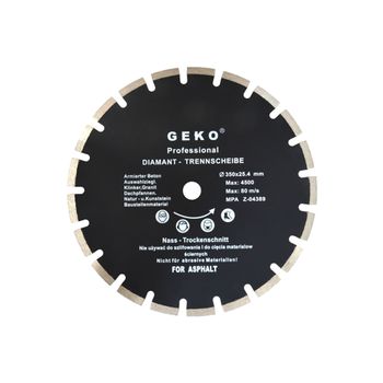 Disc diamantat pentru asfalt 350mm x 25,4mm, GEKO PROFI G00279