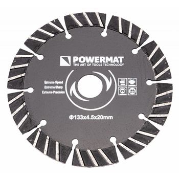 Lama diamantata pentru dispozitivul de perete 133x4,5x20, Powermat, PM-TDB-133