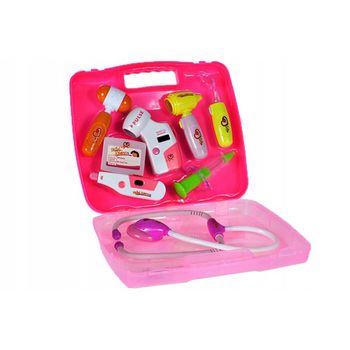 Trusa medicala roz cu valiza, malplay 103060