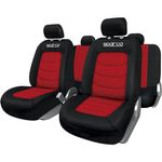 Set Huse Scaune Auto Sparco Ergo Sport, negru - rosu, 9 bucati fotografia produsului