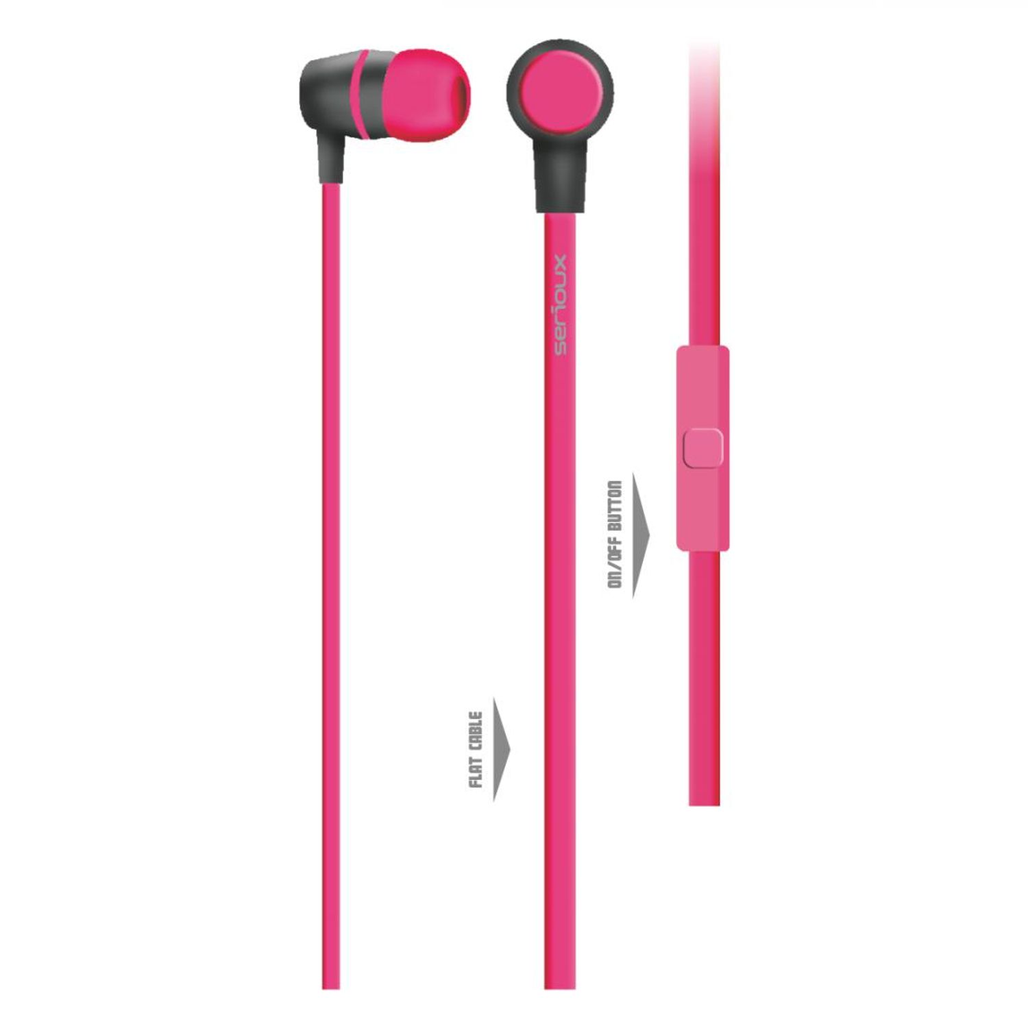 Casti cu microfon Serioux, in-ear, SRXA-HDPHPNK fotografia produsului