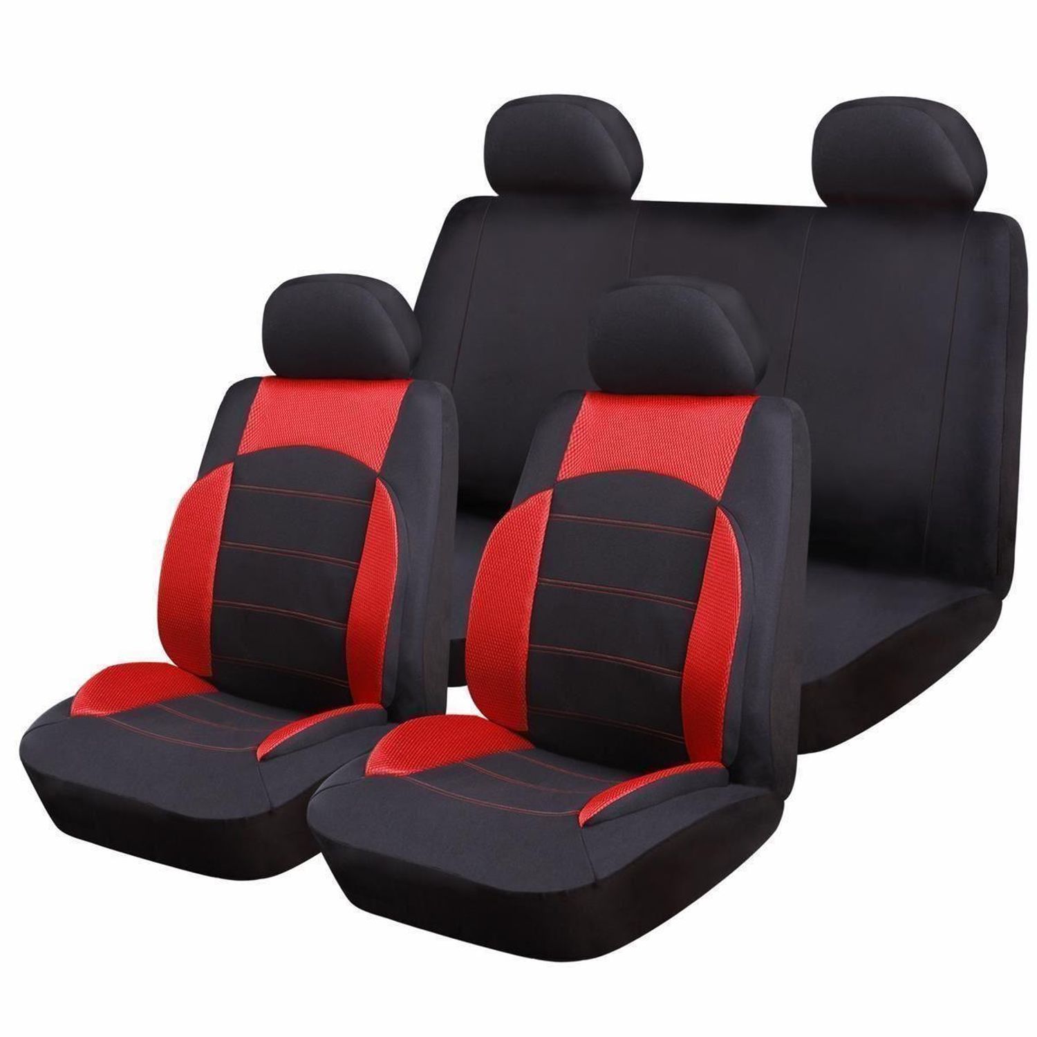 Huse Scaune Auto RoGroup Sport Line Rosu, pentru bancheta rabatabila, 9 bucati fotografia produsului