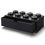 Sertar de birou LEGO 2x4 negru fotografia produsului View 2 S