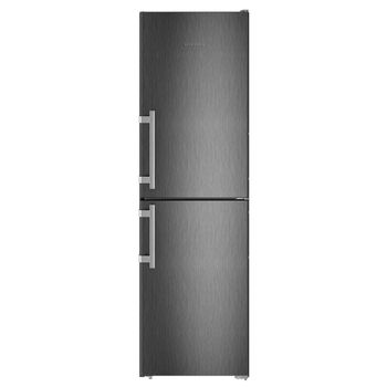 Combina frigorifica liebherr cnbs 3915, 340 l, no frost, display, supercool , alarma usa, h 201.1 cm, blacksteel