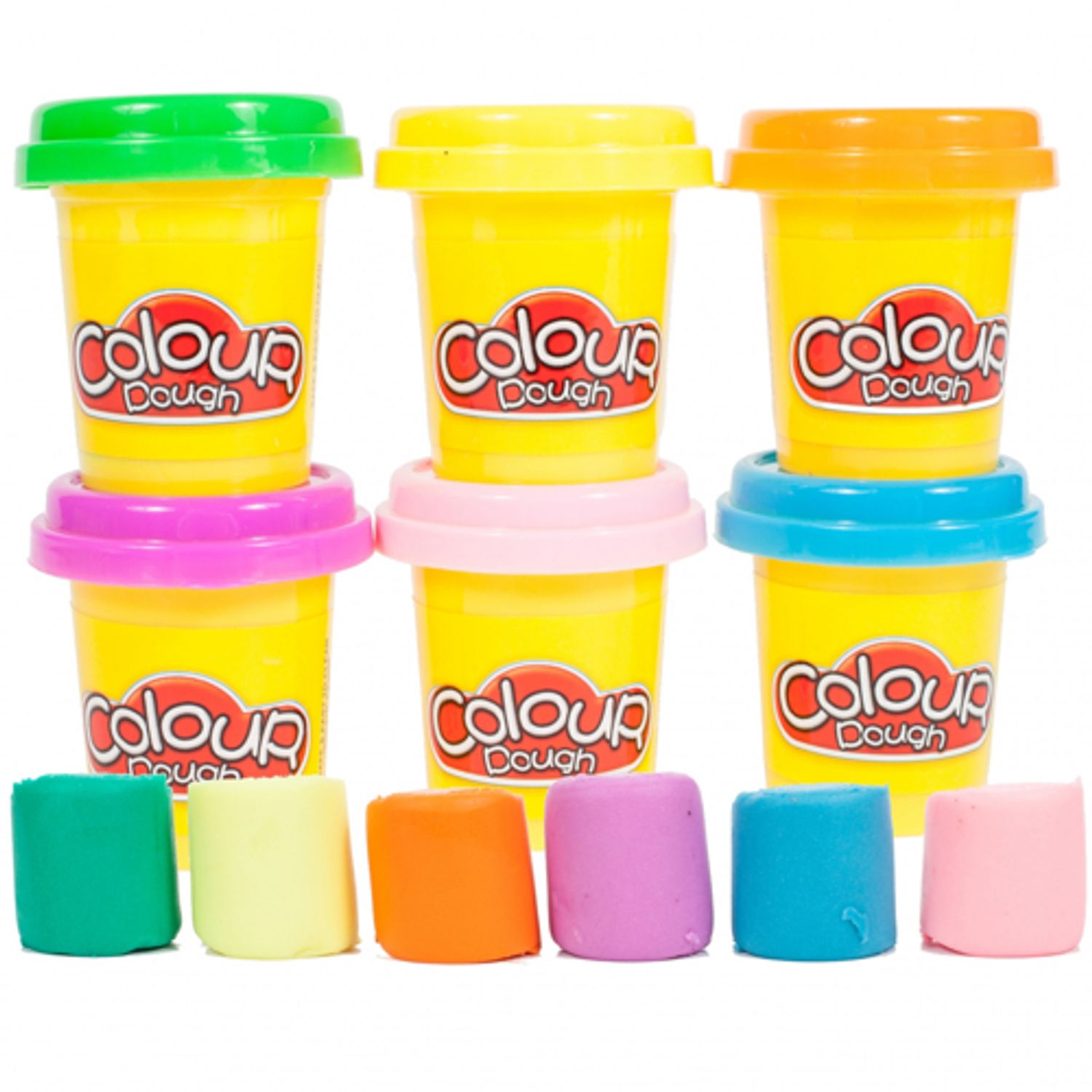 Set 6 tuburi de plastilina multicolora, Malplay 100191 fotografia produsului
