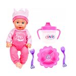 Papusa cu accesorii pentru hranire, MalPlay 105880 fotografia produsului