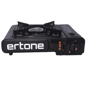 Aragaz portabil camping Ertone ERT-MN231NG, Pentru butelii spray, 2,2 kW, Aprindere piezo, Negru