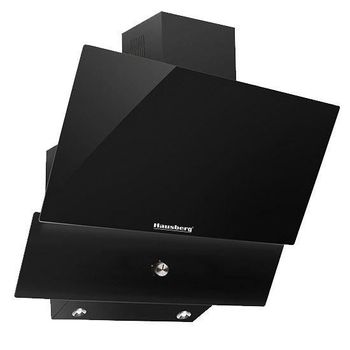 Hota incorporabila decorativa hausberg hb-2285ng, 60 cm, filtru aluminiu, negru