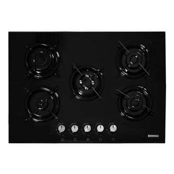 Plita incorporabila hausberg hb-565ng, negru, gaz, 5 arzatoare