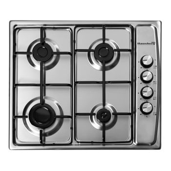 Plita incorporabila hausberg hb-555, gaz, 4 arzatoare, inox