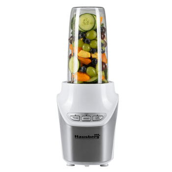 Blender 2 in 1 , putere 1000w, hausberg hb7705ab, nutrition extractor,8 piese, alb