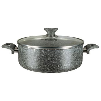 Oala din aluminiu cu invelis din granit Hausberg HB-H 434, 24 cm, Gri